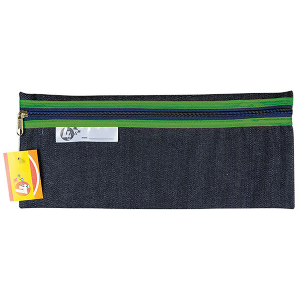 Pencil Bag - Denim 33cm Green