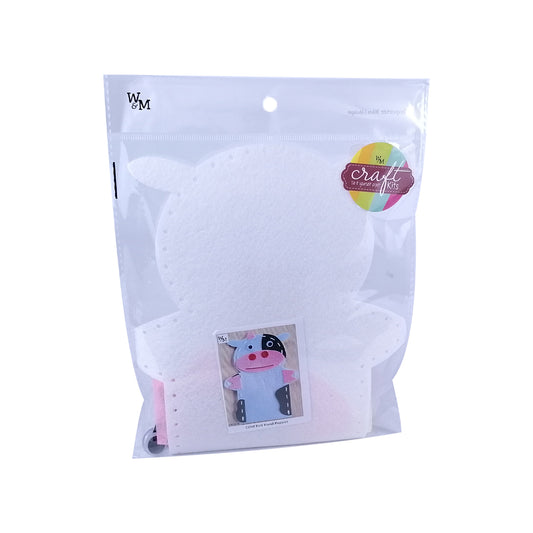 Craft Kit Cow Felt Hand Puppet