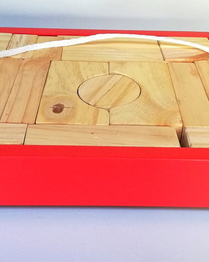 Wooden Block Trolley with 23 blocks - Edunation South Africa