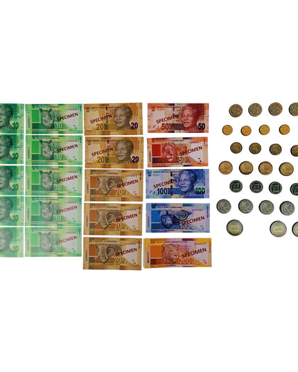 Play Money Set  20 Notes and 35 Coins