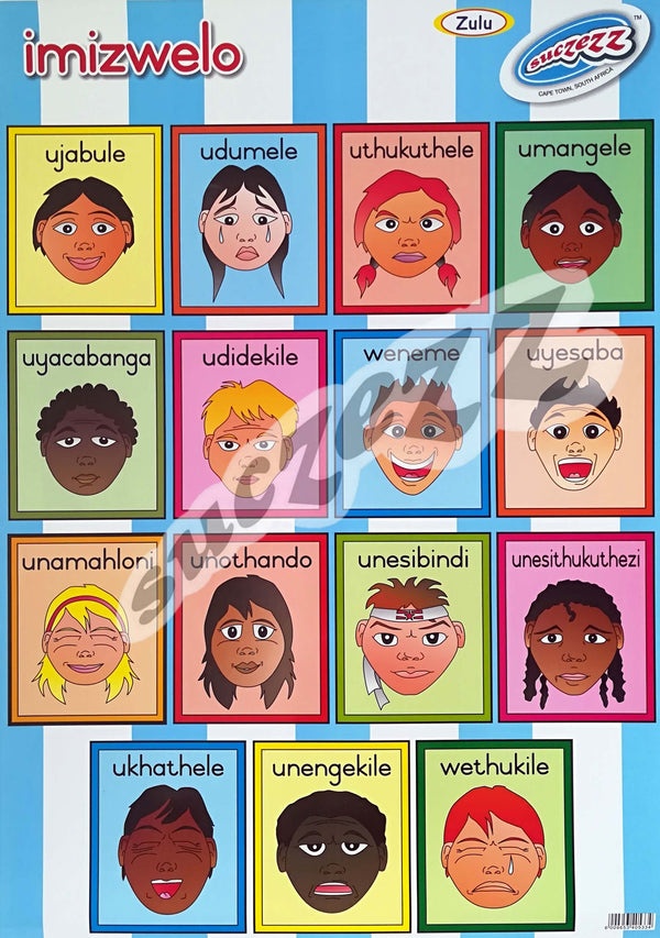 Poster - Imizwelo (Feelings and Emotions) - Zulu
