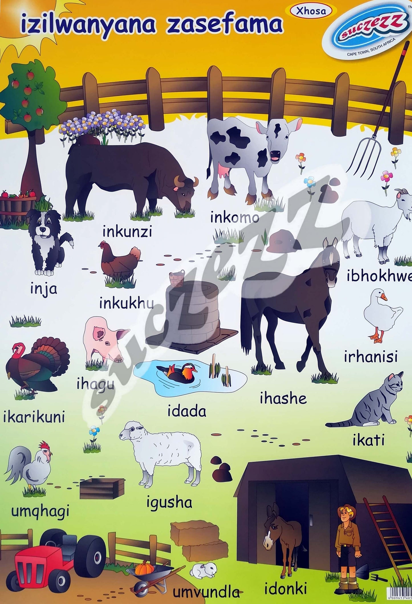 Poster - Izilwanyana (Farm Animals) - Xhosa