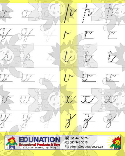 Cursive a-z writing -Double Sided - Edunation South Africa