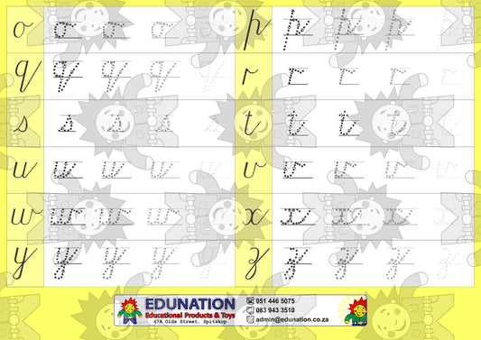 Cursive a-z writing -Double Sided - Edunation South Africa