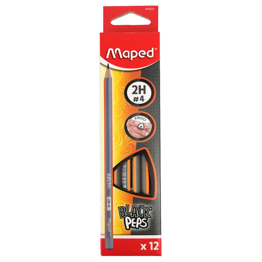 Black'Peps Triangular 2H Pencil 12's