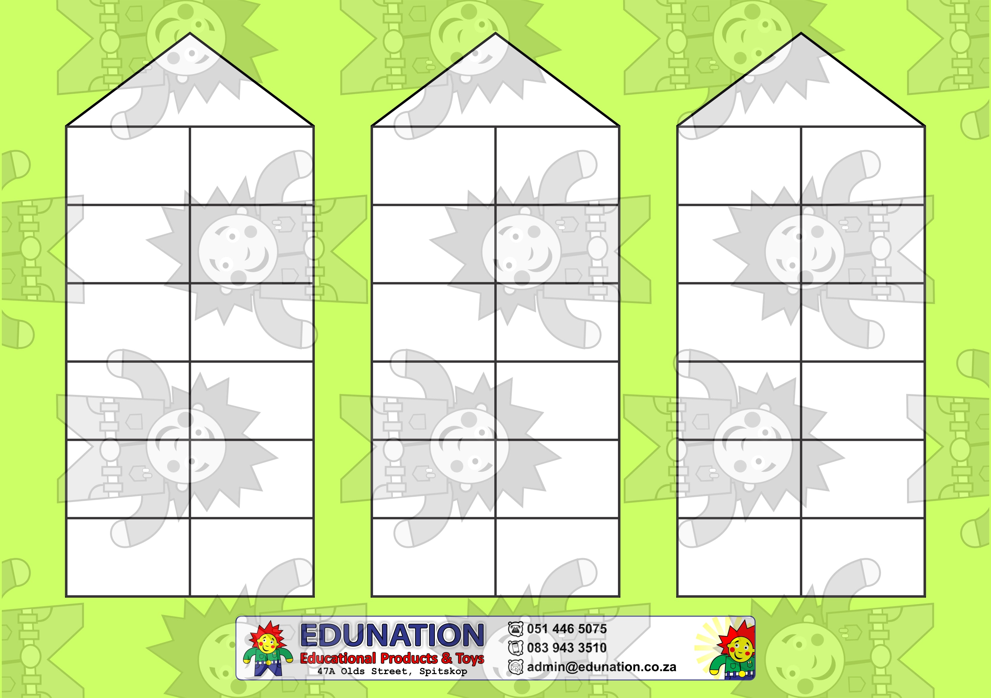 Pattern House For Math Maths House - Single Sided – Edunation