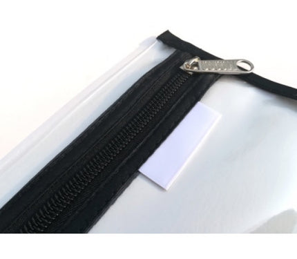 Book Bag Zipper - Clear with zip - A4 - Black 250 micron 355mmx280mm