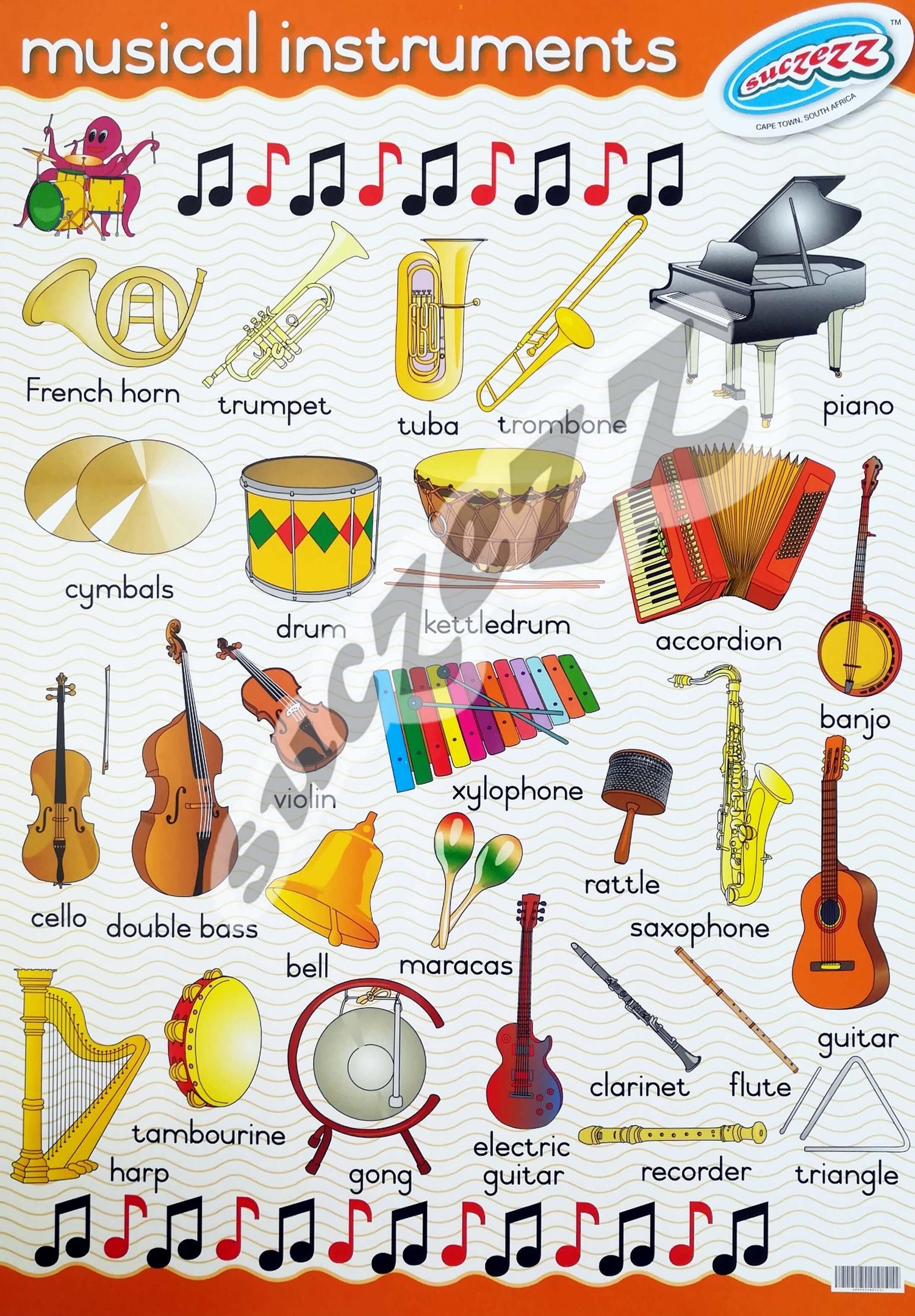 Shaking Instruments Poster Musical Instrument Posters