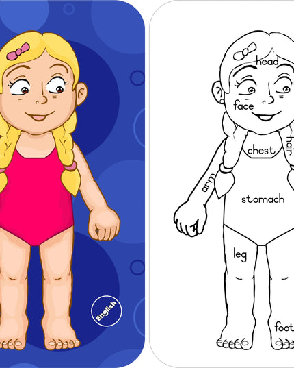 Wooden Puzzle Frame - Body Girl English