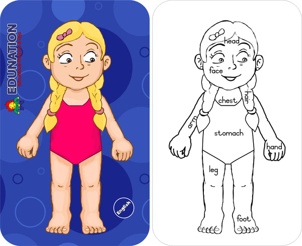 Wooden Puzzle Frame - Body Girl English