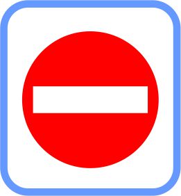 Road signs - Metal - No Entry, (courier costs do not apply contact for quotation) - Edunation South Africa