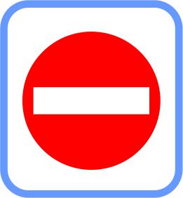 Road signs - Metal - No Entry, (courier costs do not apply contact for quotation) - Edunation South Africa