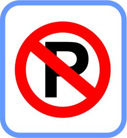 Road signs - Metal - No Parking, (courier costs do not apply contact for quotation) - Edunation South Africa