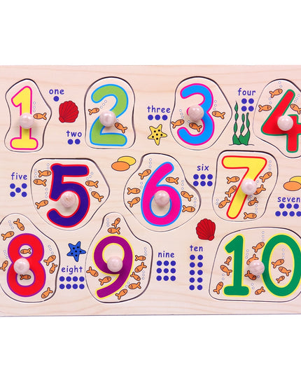Knob Puzzle - Numbers 1 - 10