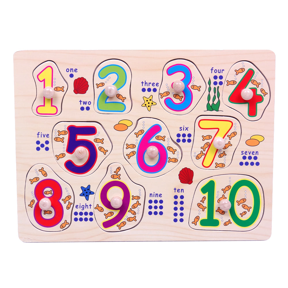 Knob Puzzle - Numbers 1 - 10