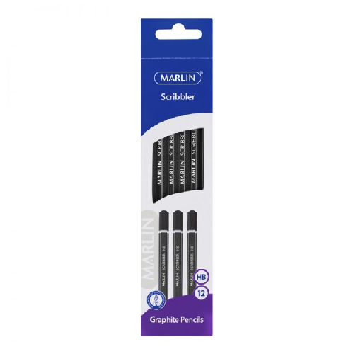 Pencil HB Scribbler 12's Blu/Silver