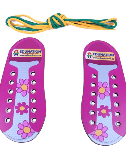 Lacing Shoes Pink + 2 Laces - Wooden