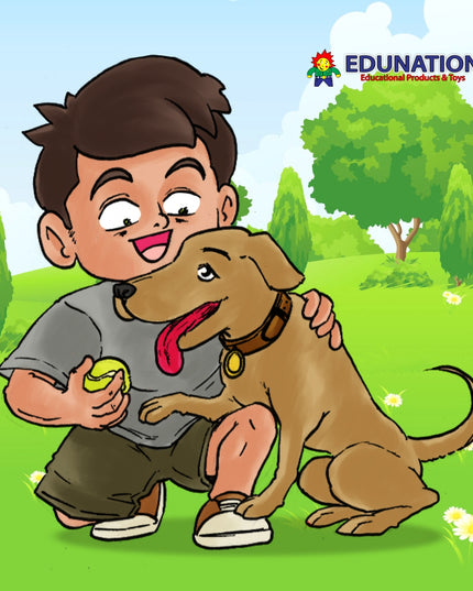 Wooden Puzzle Frame Jig - 6pc Playing with my dog Edunation South Africa Square Frame Puzzles