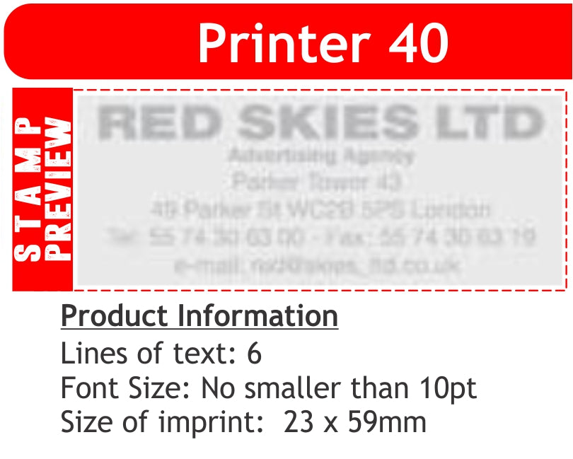 Stamp - Printer 40 - Edunation South Africa