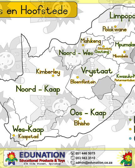 Provinsies en Hoofstede - Edunation South Africa