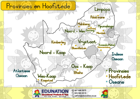 Provinsies en Hoofstede - Edunation South Africa