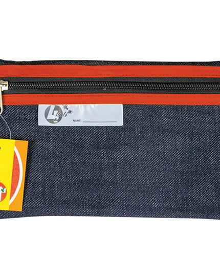 Pencil Bag - Denim 22cm Red