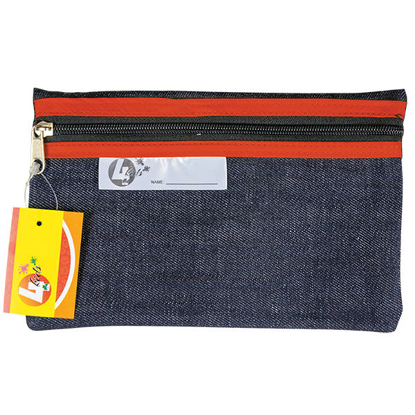 Pencil Bag - Denim 22cm Red