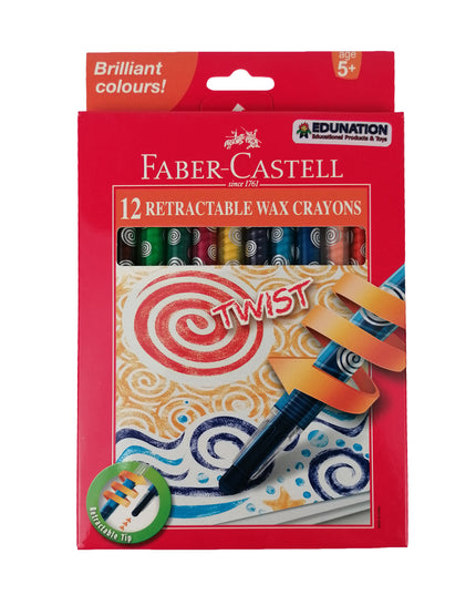 Retractable Wax Twist Crayons Faber Castell - 12's