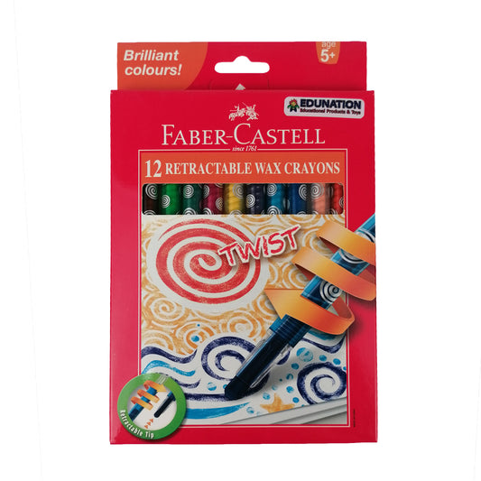 Retractable Wax Twist Crayons Faber Castell - 12's