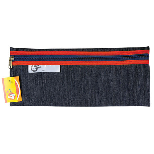 Pencil Bag - Denim 33cm Red