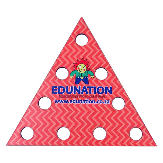 Wooden Threading Shape - Triangle - Orange