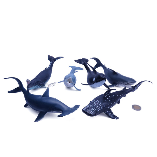 Animals Ocean Playset XL Shark and Dolphins set of 6