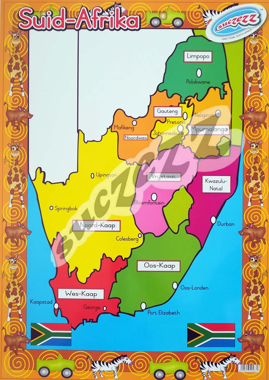 Muurkaart - Suid-Afrika
