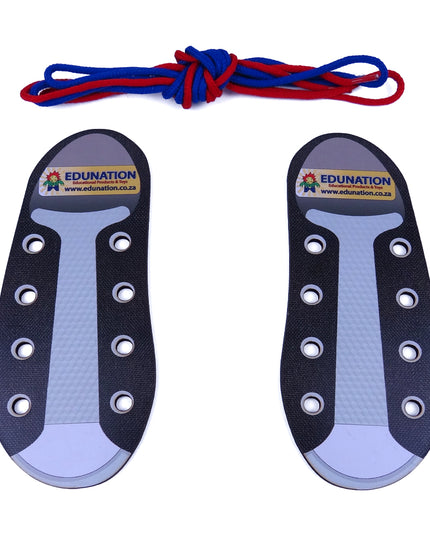 Lacing Shoes Black + 2 Laces - Wooden