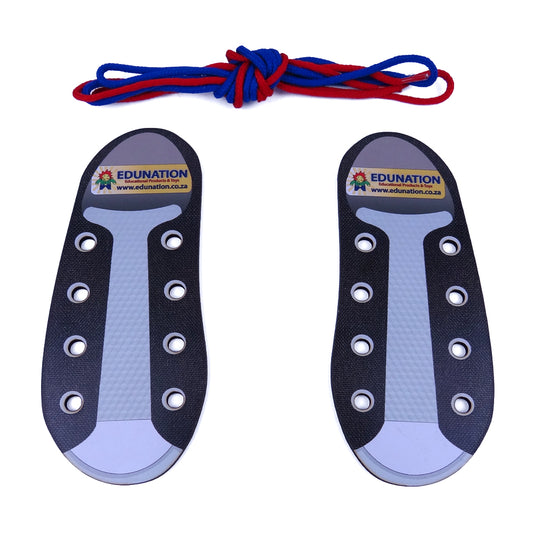 Lacing Shoes Black + 2 Laces - Wooden