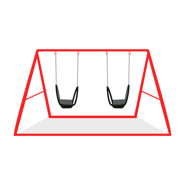 Mobile Swing Frame with 2 Tyre Swings, (Courier costs do not apply! Contact for quotation.)