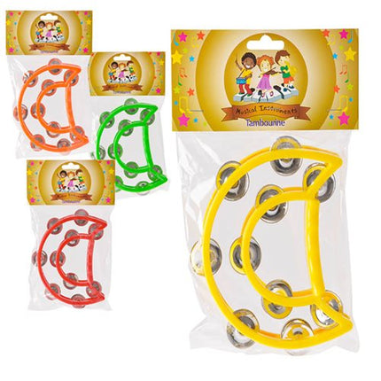 Music Tambourine Plastic 15x12cm
