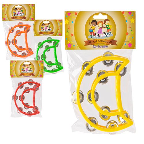 Music Tambourine Plastic 15x12cm