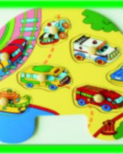 Knob Puzzle - Transport Edunation South Africa Knob Puzzles