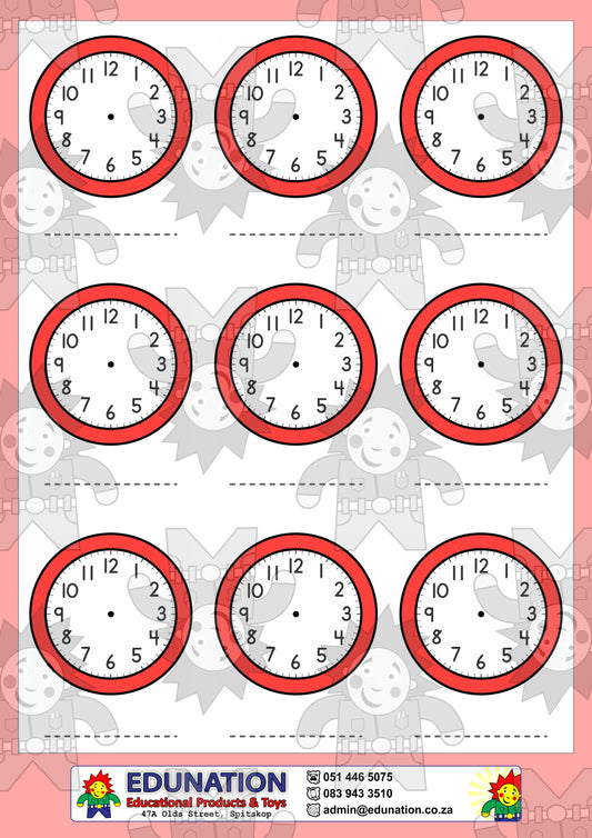 Write in time 9's - Single Sided - Edunation South Africa