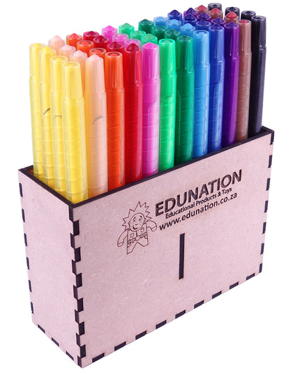 Crayon Caddy Retractable/Twisters set with 48 Crayons