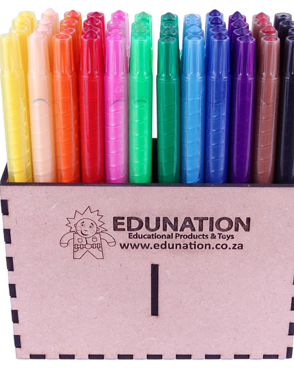 Crayon Caddy Retractable/Twisters set with 48 Crayons