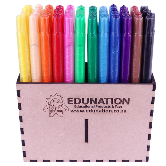 Crayon Caddy Retractable/Twisters set with 48 Crayons