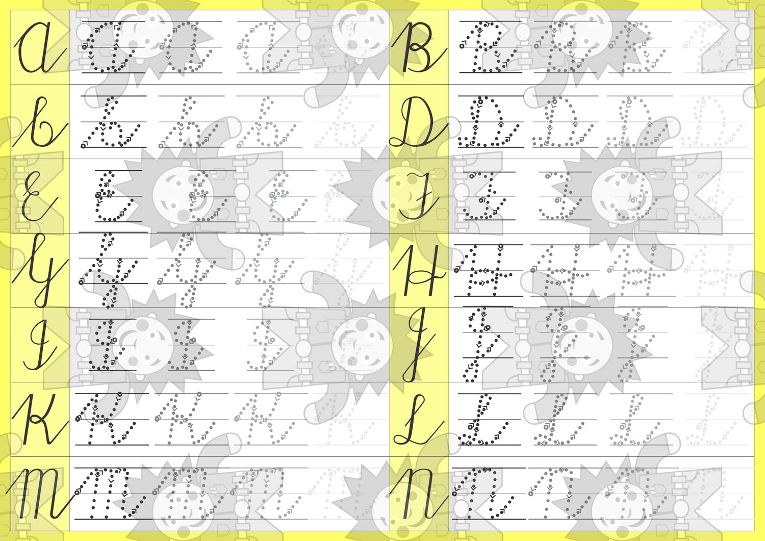 Cursive A-Z  Writing - Double Sided - Edunation South Africa