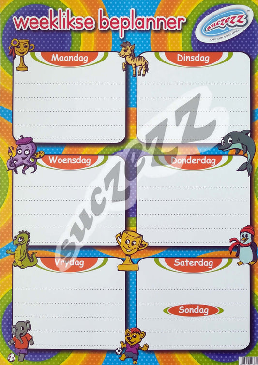 Muurkaart - Weeklikse Beplanner