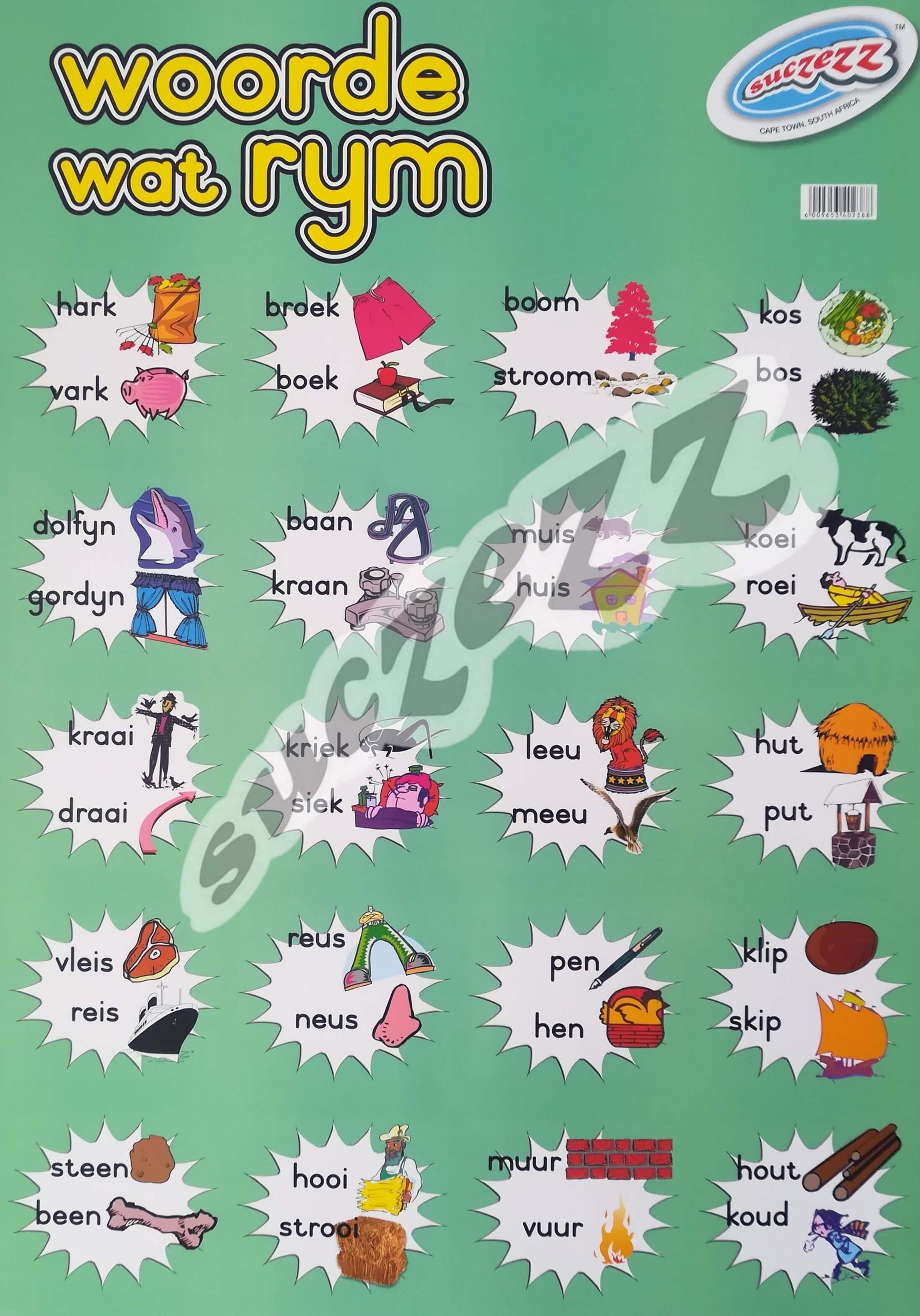 Muurkaart - Woorde wat Rym – Edunation