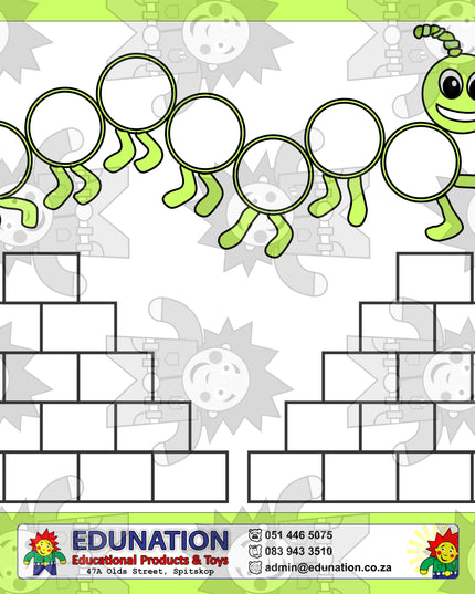 Worm Math Activity - Single Sided - Edunation South Africa