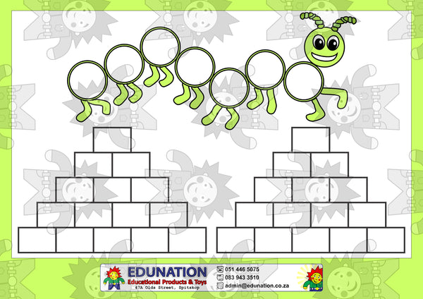 Worm Math Activity - Single Sided - Edunation South Africa