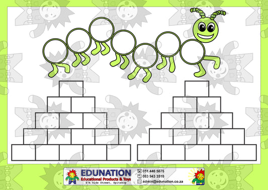 Worm Math Activity - Single Sided - Edunation South Africa